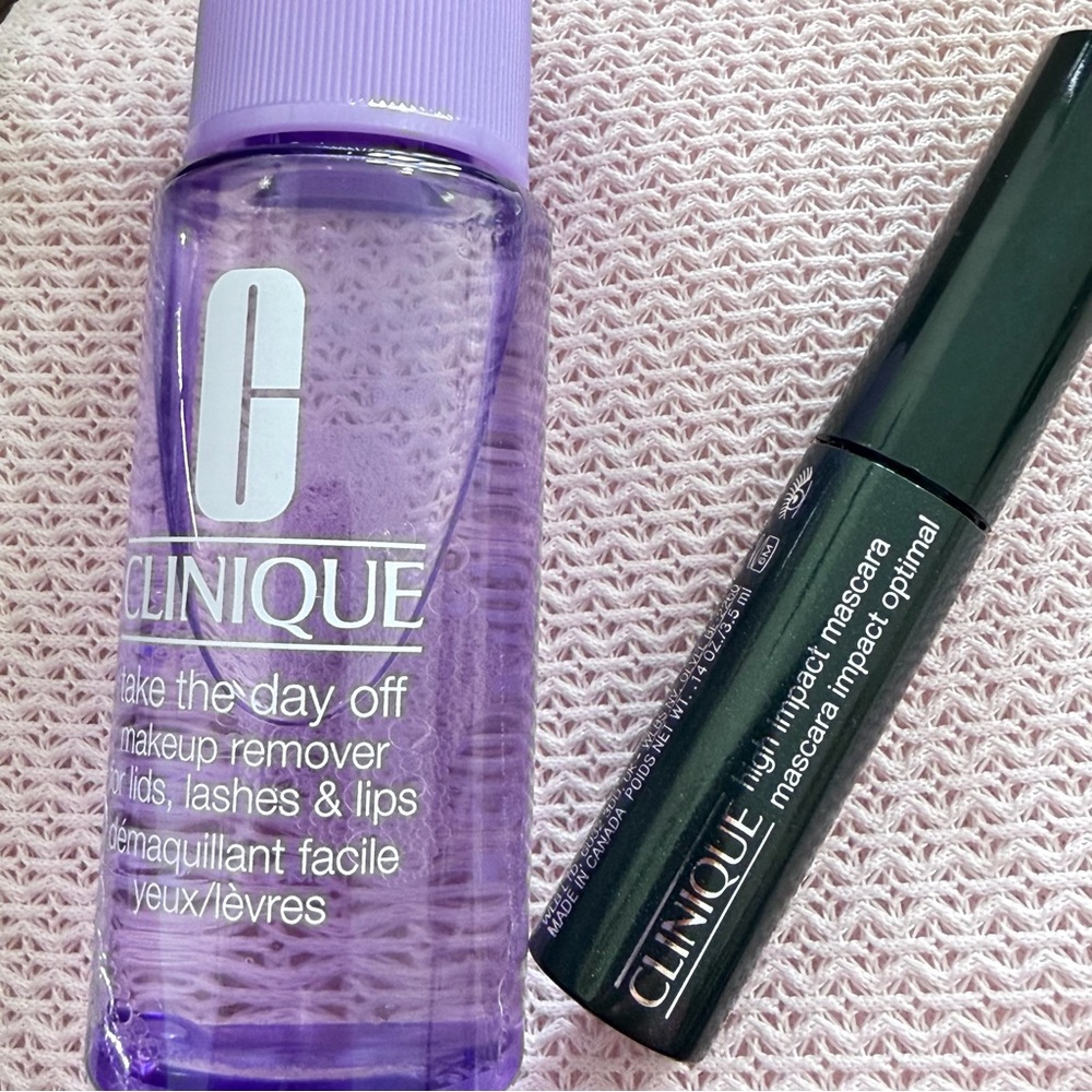 Clinique Travel Eye Set Makeup Remover and Mascara New Unopened